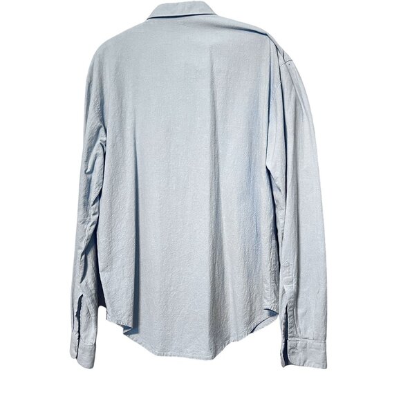 Vtg Elite Western Light Blue Button-Up Shirt W/ Pearl & Bead Floral Design M - Picture 3 of 10